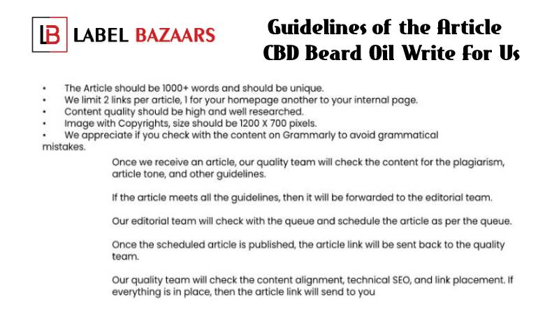 Guidelines CBD Beard Oil Write For Us