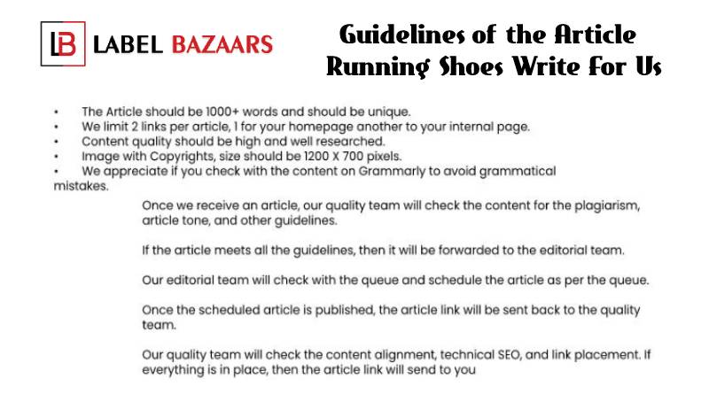 Guidelines Running Shoes Write For Us