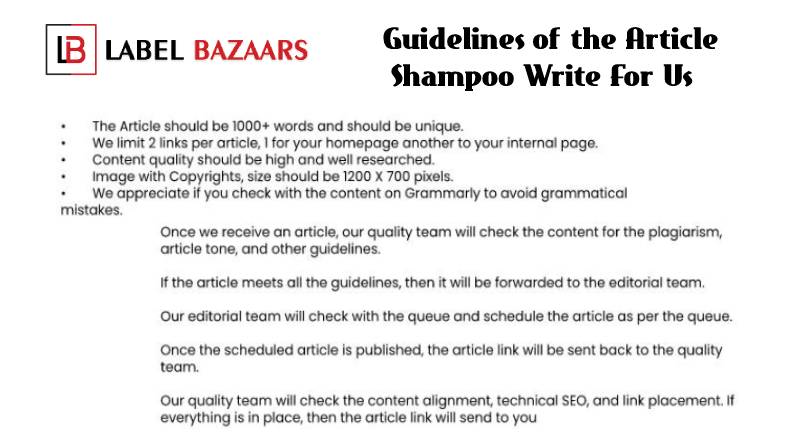 Guidelines shampoo write for us