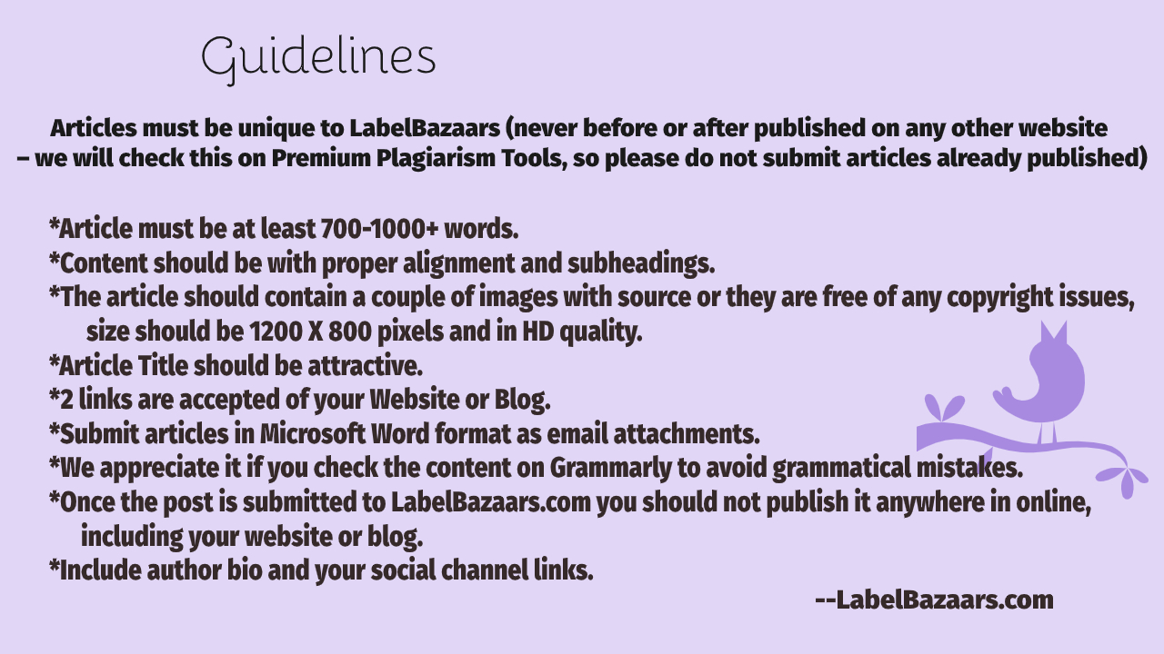 LabelBazaars Guidelines