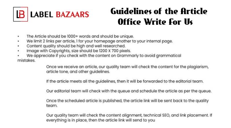 Guidelines Office write for us