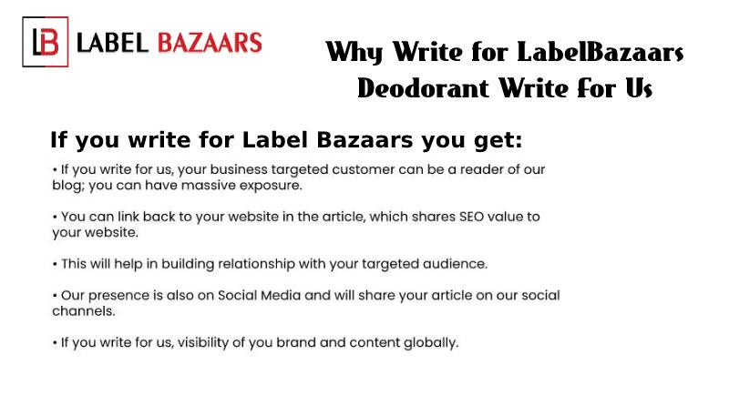 Why write for Deodorant Write For Us